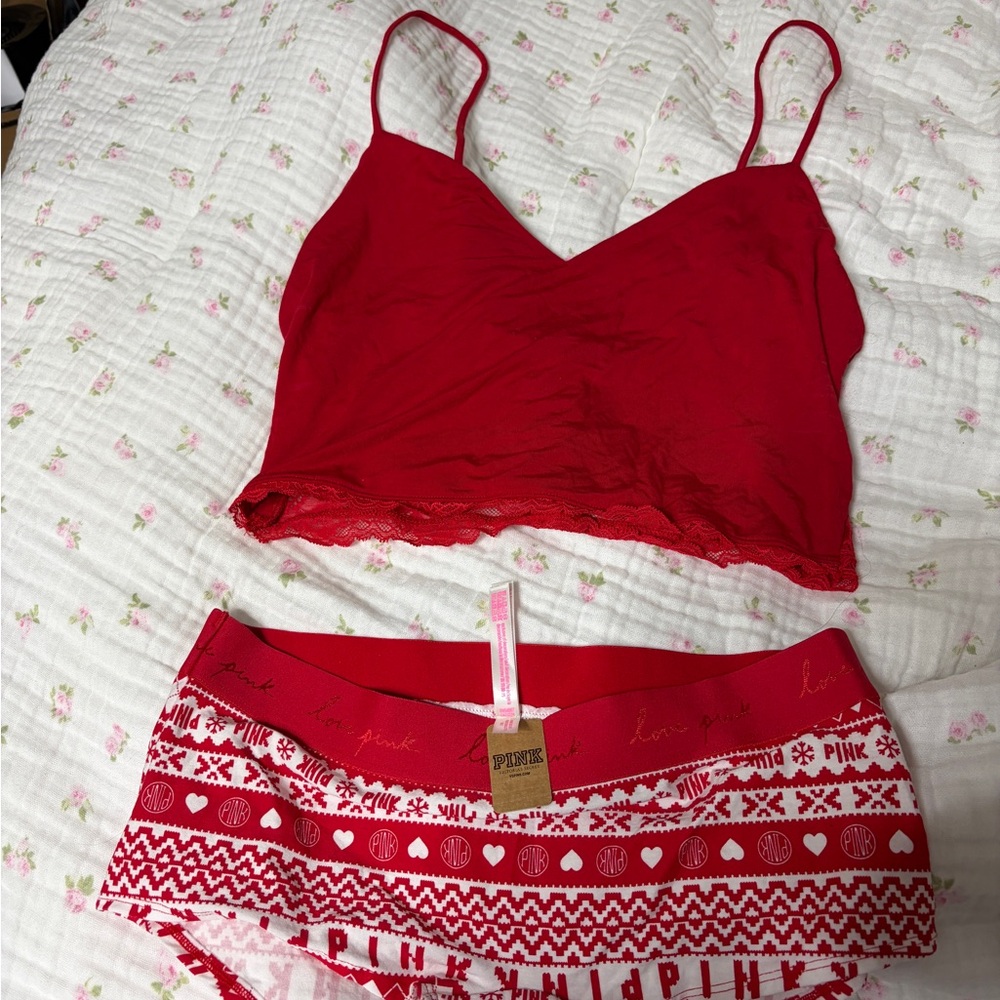 Red Women's Intimates Set